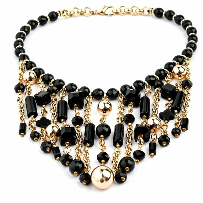 Collier pour Femme Tilia Noir bijouterie artisanale