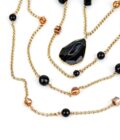 Collier femme Noir Agate