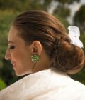 boucles d'oreilles sofia vert et perles cadeaux